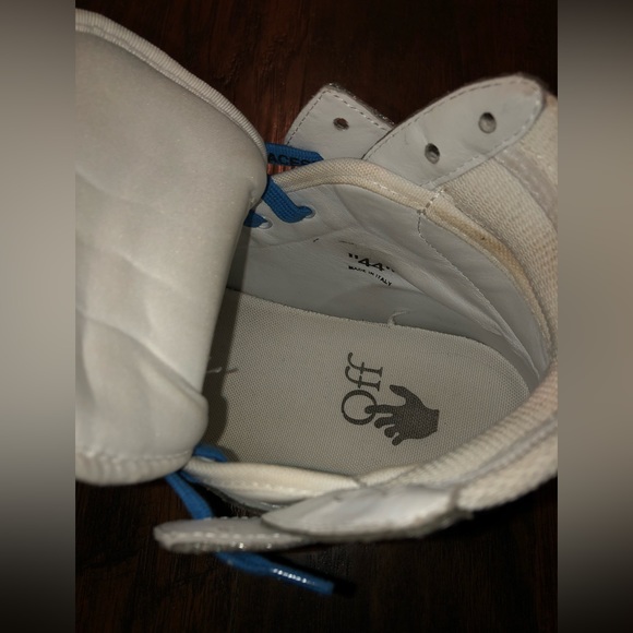 OFF-WHITE Off Court 3.0 High Top Sneaker Glitter White/Silver SZ44 - Picture 10 of 15